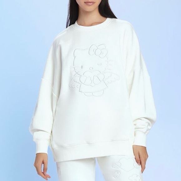 Hello Kitty Tops - Forever 21 Angel HELLO KITTY Embroidered Pullover, Adult Small NWOT 🐱🪽